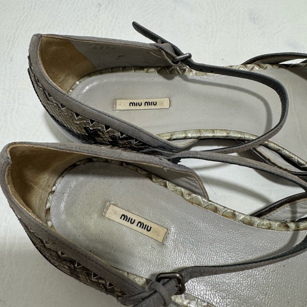 Miu Miu Python Pattern Flats - image 7